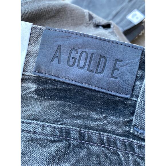 New Agolde Men Slim Fit Rockwell Gray Denim Distressed Destroyed Jeans Sz 32 - Picture 8 of 12